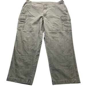LL Bean Tropic Weight Cargo Pants Mens 42 Baggy Straight Pockets Gray